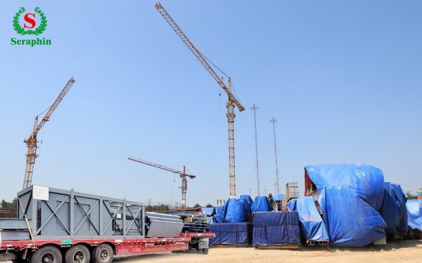 công trường nhà máy điện rác seraphin